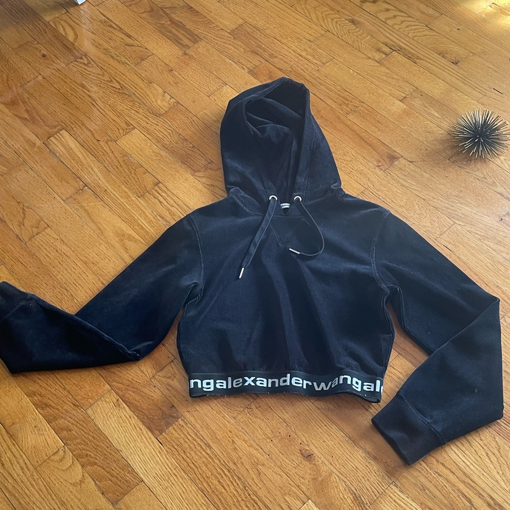 alexanderwang
long-sleeve hoodie in stretch corduroy